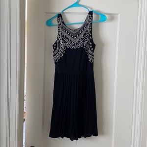 Black with white detail dress